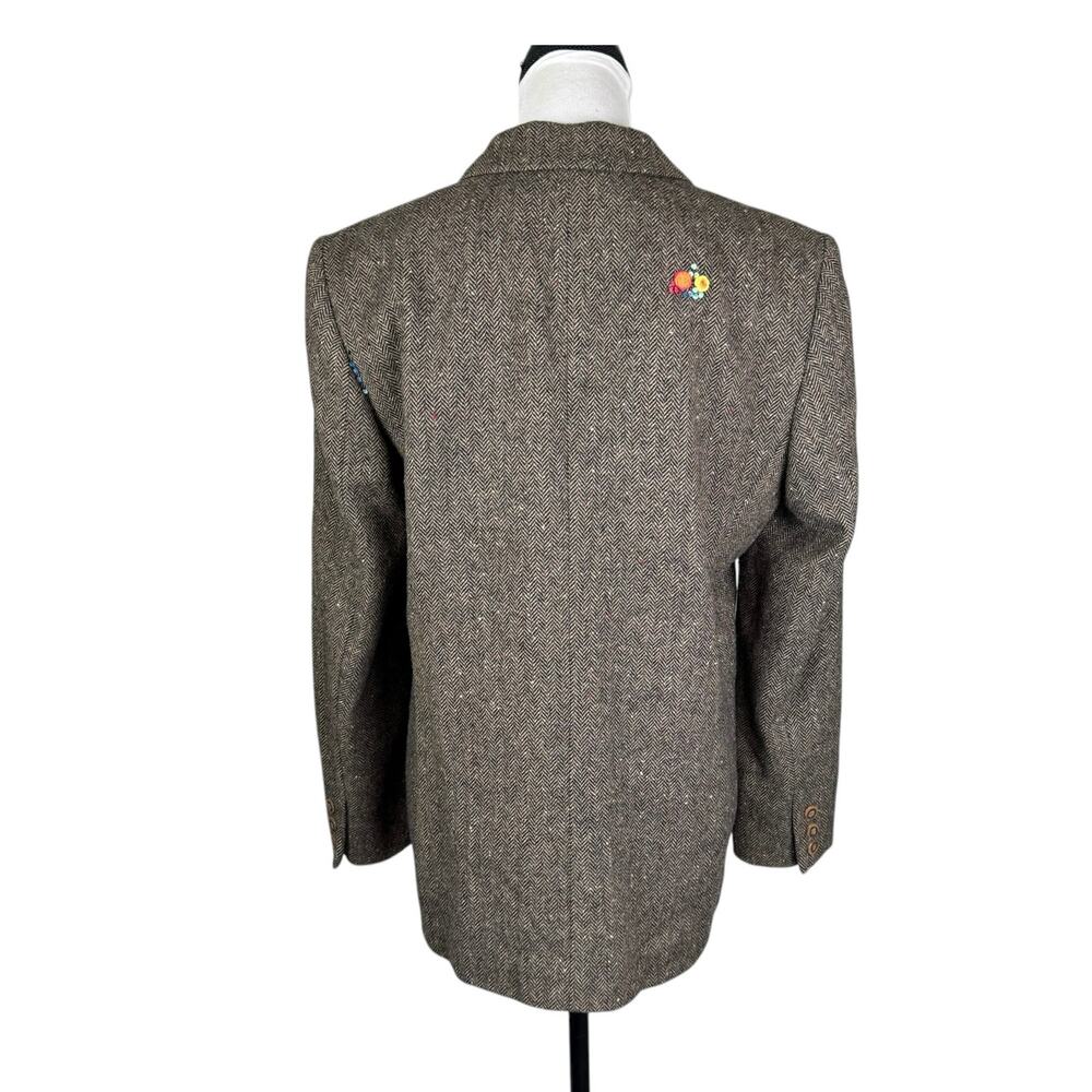 Pendleton 100% Wool Vintage Brown Herringbone Upc… - image 3